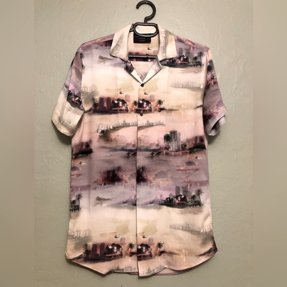 Criminal Damage by Dolls Kill Size M Miami Button Up Shirt